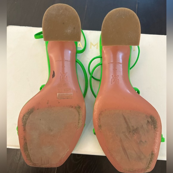AMINA MUADDI NAPA BRIGHT GREEN HEEL SIZE 39 - Picture 4 of 9